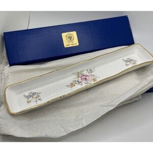 Oakley China Ltd. Floral Pen Holder Trinket Dish Fine Bone China Made in England